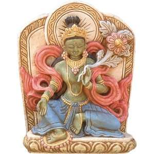  Green Tara Self Standing Relief or Decorative Bookend 