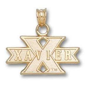   Xavier Musketeers Solid 10K Gold XAVIER & X Pendant Sports