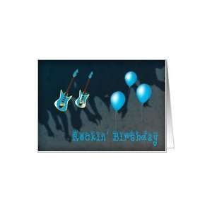  Birthday, Guitars & balloons Card Toys & Games
