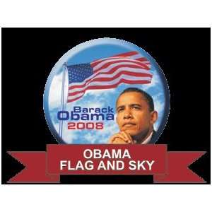 CAMPAIGN PIN PINBACK BADGE POLITICAL obama flag design 