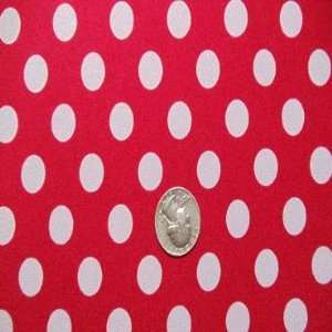  Nylon Spandex Costume Dot Fabric Red White
