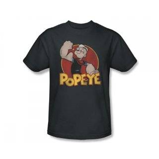 Popeye Logo Spinach Flex Retro Vintage Style Cartoon T Shirt Tee