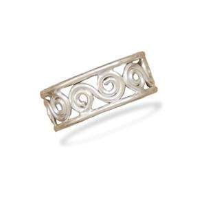  Toe Ring   Sterling Silver Roman Scroll Design Jewelry