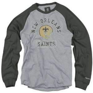  Reebok New Orleans Saints Vintage Raglan Long Sleeve Crew 