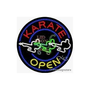Karate LED Sign 26 inch tall x 26 inch wide x 3.5 inch deep outdoor 