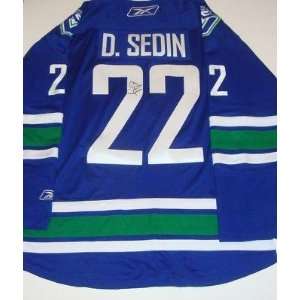 Daniel Sedin Signed Uniform   Reebok Sweater w COA   Autographed NHL 