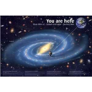  Map of Space Nature Astronomy Poster 24 x 36 inches 