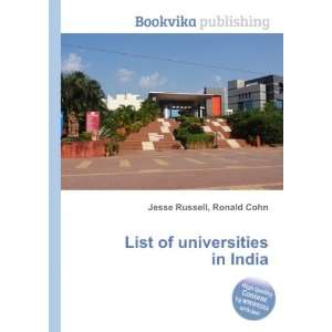  List of universities in India Ronald Cohn Jesse Russell 