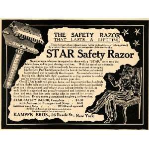  1908 Ad Star Safety Razor Kampfe Shaving Pricing Men 