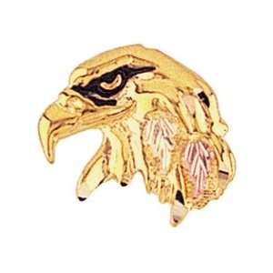  Black Hills Gold   Tie Tack   Eagle Head Jewelry