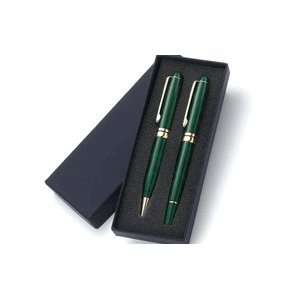  Free Personalized Green Ball Point Pen and Roller Ball Pen 