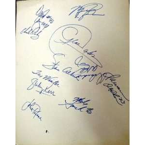 1985 86 Chicago Bulls Autographed Multi Signed Team Sheet with Michael 