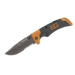    000754 Bear Grylls Survival Series Scout, Drop Point Knife, Serrated