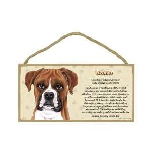  Boxer   Facts about your favorite Breed Door Sign 5x10 
