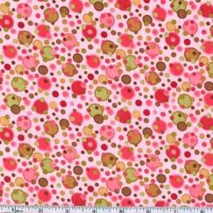  Bloom Sunny Day Dot Rosewood Fabric By The Yard Arts, Crafts & Sewing