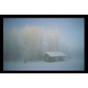  National Geographic, Log Cabin in the Snow, 20 x 30 Poster 
