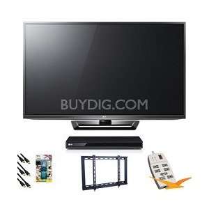  LG PA6500 60 Class Full HD 1080p Plasma TV Blu Ray Bundle 