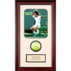  Michael Chang Autographed Tennis Ball Shadowbox Sports 