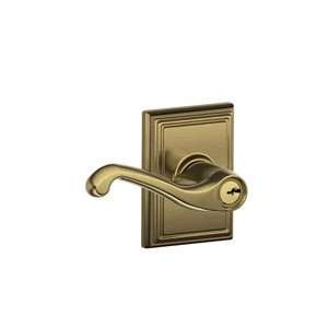  Schlage F54 609 Antique Brass Keyed Entry Flair Style 