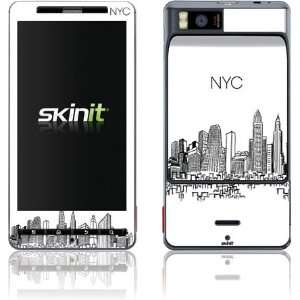  NYC Sketchy Cityscape skin for Motorola Droid X 