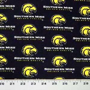 USM University of Southern Mississippi Eagles Fabric 2yds 54 in Wide 