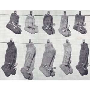 Vintage Knitting Pattern to make   Baby Leggings Booties Socks. NOT a 