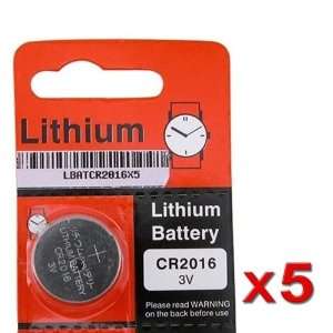  Lithium Coin Battery   CR2016 (5pcs) by eForCity 