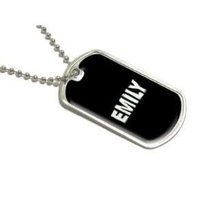 Emily   Name Military Dog Tag Luggage Keychain