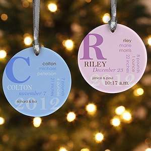    Personalized Baby Christmas Ornaments   Baby Birth