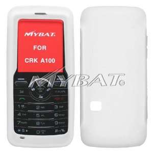  Mybat Cricket A100 Solid Skin Case (White) Cell Phones 