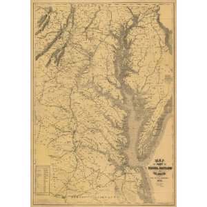  Civil War Map Map of part of Virginia, Maryland and Delaware 
