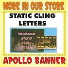 190 5 DAYGLO REUSABLE STATIC CLING WINDOW LETTERS USA