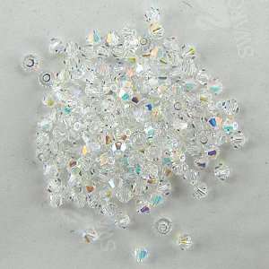  48 2.5mm Swarovski crystal bicone 5301 Crystal AB beads 