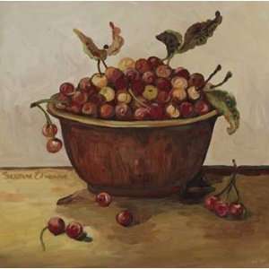 Bowl of Cherries   Poster by Suzanne Etienne (13x13) 