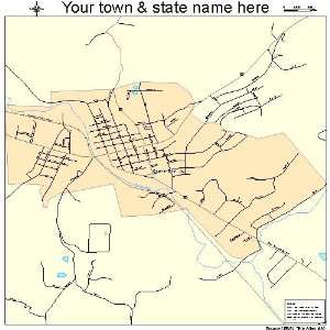  Street & Road Map of Evans City, Pennsylvania PA   Printed 