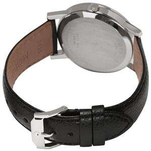 Movado 2100002 Mens Watch Black Dial Museum Quartz Leather Strap 