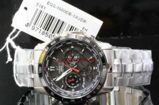 100% Casio Watch Edifice Black Tough Solar EQS 1000DB 1  