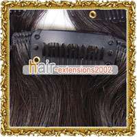 20 7pcs Straight 100% Asion Clip In Human Hair Extensions #1B