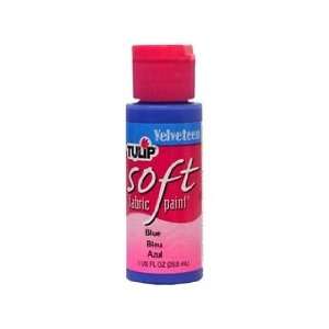  Tulip Soft Fabric Paint 1oz Velveteen Blue (3 Pack) Pet 