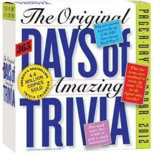   Days of Amazing Trivia 2012 Page a Day Boxed Calendar