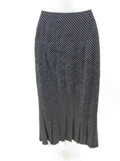 NORMA WALTERS Black White Striped Ankle Length Skirt 10  