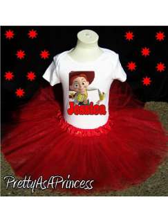 BIRTHDAY JESSIE TOY STORY TUTU OUTFIT RED DRESS AGES 1 5  