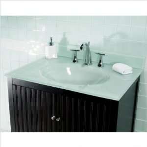   Glass Vanity Top with Sink and Optional Side Splash