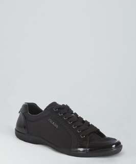 Prada Prada Sport black nylon patent trimmed sneakers   up to 