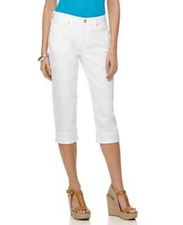 Levis Jeans, 515 Straight Leg Cuffed Capri, White Wash   Levis 