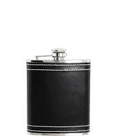 Oenophilia   Black Leather Flask 6 oz.