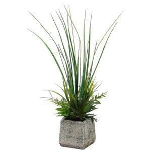  Artificial 25 Succulent/Grass Arrangement in Ceramic Pot 