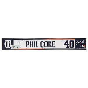   Phil Coke 2012 Spring Training Locker Nameplate