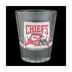 Kansas City Chiefs   Round NFL Shot Glass  Kitchen 