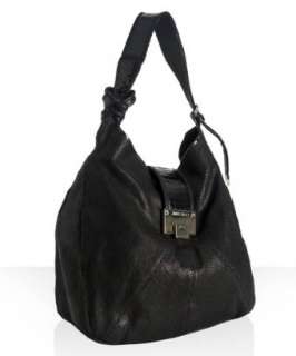 style #308936201 black embossed leather Rahmyn snakeskin detail bag
